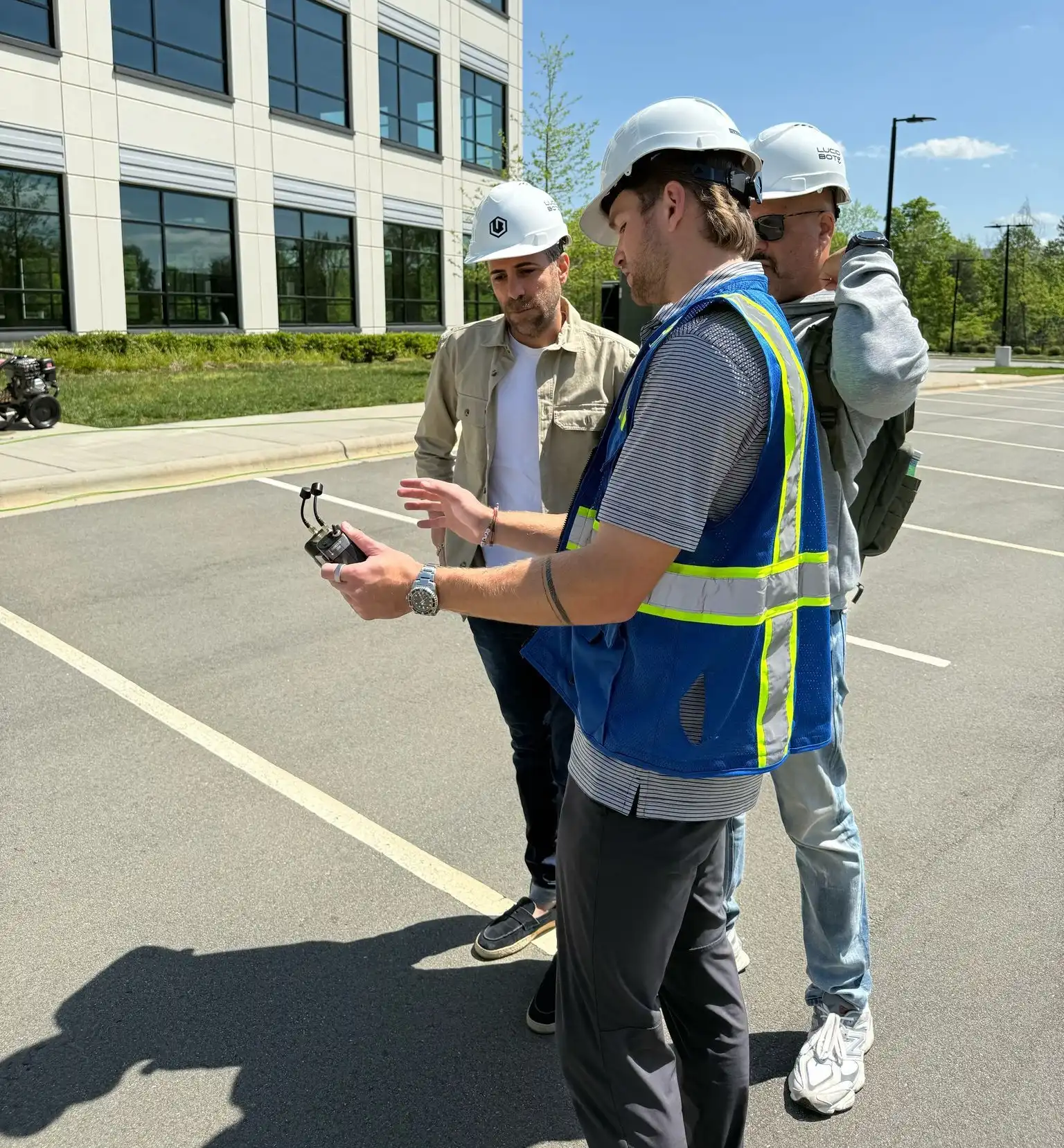  Altitude Wash team with drone cleaning equipment