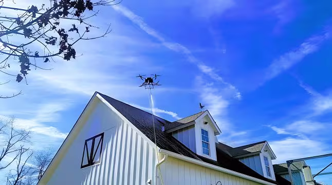 drone roof cleaning burbank